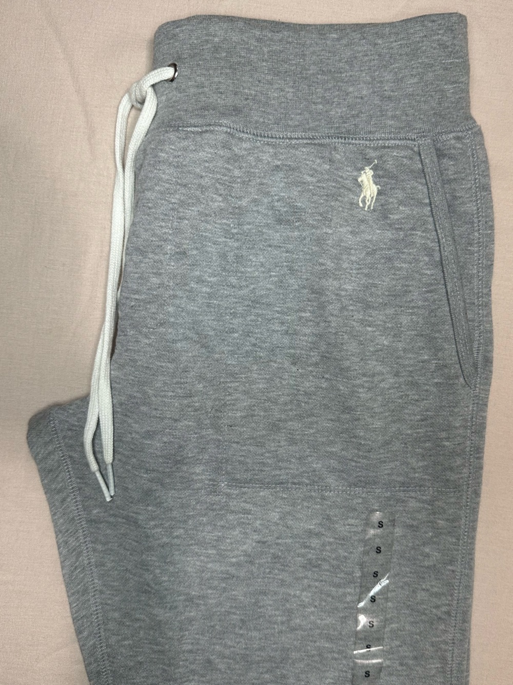 NWT POLO Ralph Lauren Grey Women Jogger Sweatpants with Drawstring